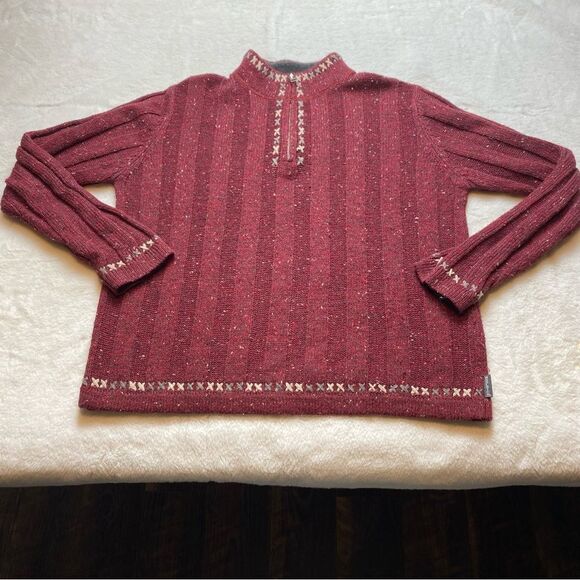 Woolrich 1/4 Zip Wide Ribbed Knit Sweater Size Small - Picture 1 of 12